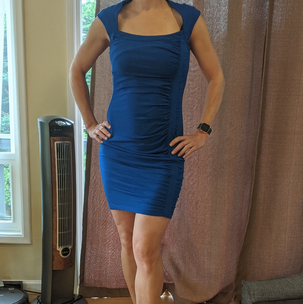 Evening dress, royal blue